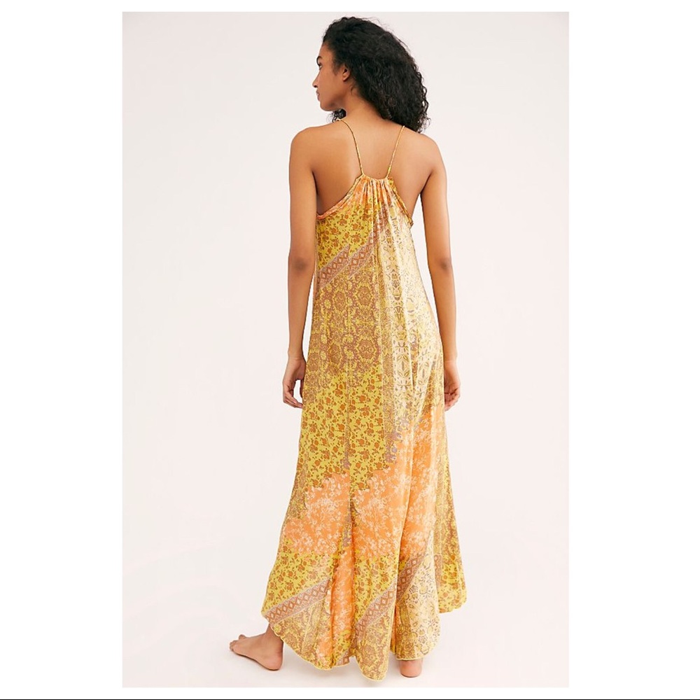 FREE PEOPLE BOHO FLOWY MAXI TANK SLIP DRESS A2C - Picture 2 of 10